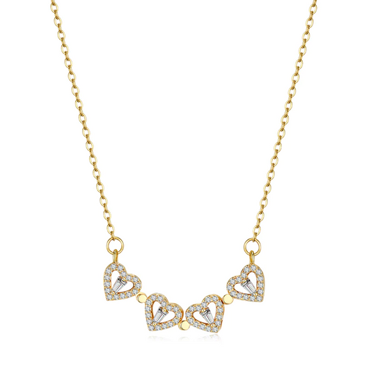 Clover Hearts Necklace